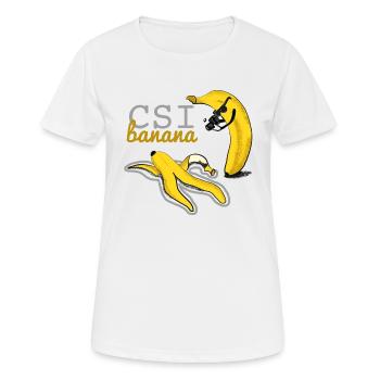 Bananen Kriminalität Hyäne - Frauen T-Shirt atmungsaktiv - Weiß - Vorne - AI Model Female 172 dark (172cm)