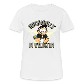 Rockabilly im Wachstum - Frauen T-Shirt atmungsaktiv - Weiß - Vorne - AI Model Female 172 dark (172cm)