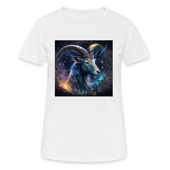 Capricorne zodiaque signe - galaxy - T-shirt respirant Femme - blanc - Devant - AI Model Female 172 dark (172cm)