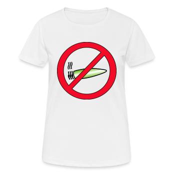 Kiffen Verboten nicht Canabis Weed Marihuana - Frauen T-Shirt atmungsaktiv - Weiß - Vorne - AI Model Female 172 dark (172cm)