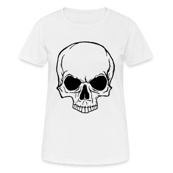 totenkopf - Frauen T-Shirt atmungsaktiv - Weiß - Vorne - AI Model Female 172 dark (172cm)