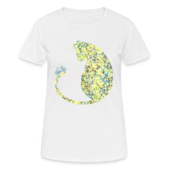 Cat with Bike E 219 - Women's Breathable T-Shirt - white - Front - AI Model Female 172 dark (172cm)