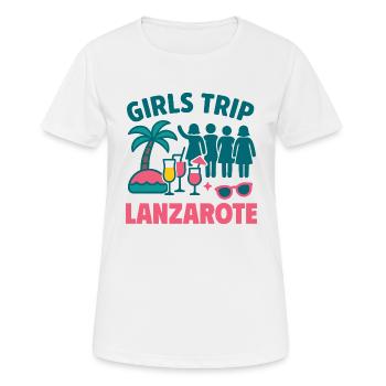 Voyage entre filles Lanzarote Fête - T-shirt respirant Femme - blanc - Devant - AI Model Female 172 dark (172cm)