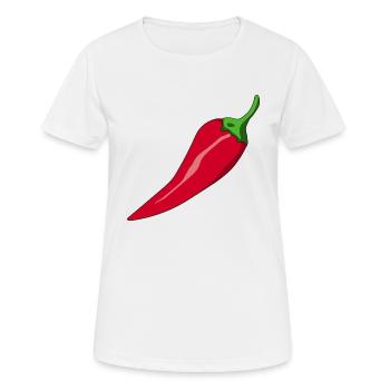 paprika chilli chili pepper citrus veggie vegetable - Women's Breathable T-Shirt - white - Front - AI Model Female 172 dark (172cm)