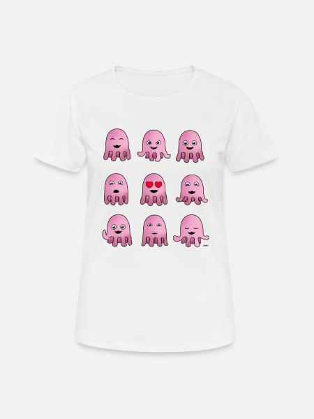Calamari dell'amore - Frauen T-Shirt atmungsaktiv - Weiß