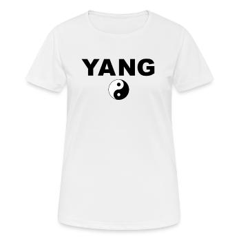 Yin Yang couple couples de partenaire costume costume - T-shirt respirant Femme - blanc - Devant - AI Model Female 172 dark (172cm)