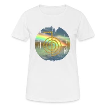 cho ku rei gold before rainbow - Women's Breathable T-Shirt - white - Front - AI Model Female 172 dark (172cm)