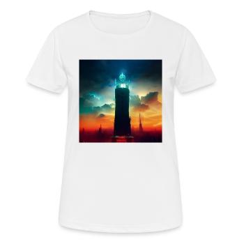La tour - T-shirt respirant Femme - blanc - Devant - AI Model Female 172 dark (172cm)