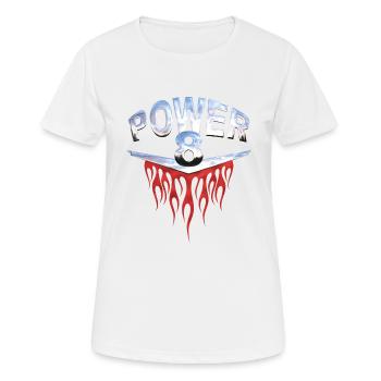v8 - Frauen T-Shirt atmungsaktiv - Weiß - Vorne - AI Model Female 172 dark (172cm)