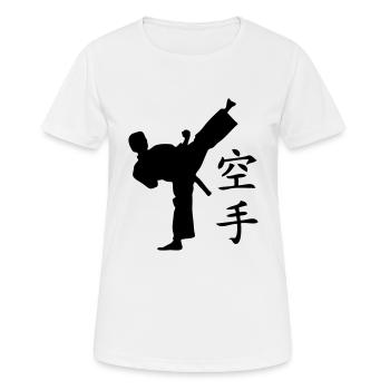 karate - Frauen T-Shirt atmungsaktiv - Weiß - Vorne - AI Model Female 172 dark (172cm)
