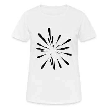 eclat tache peinture - T-shirt respirant Femme - blanc - Devant - AI Model Female 172 dark (172cm)
