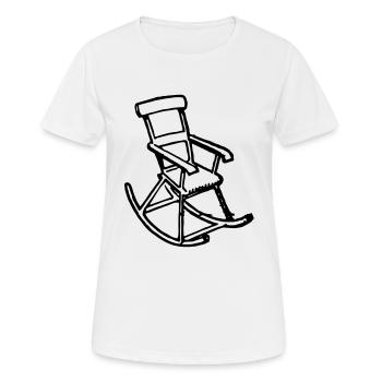 rocking chair - Women's Breathable T-Shirt - white - Front - AI Model Female 172 dark (172cm)