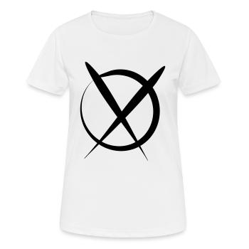 Ankreuzen Wählen - Frauen T-Shirt atmungsaktiv - Weiß - Vorne - AI Model Female 172 dark (172cm)