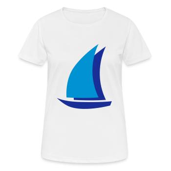 bateau à voile - T-shirt respirant Femme - blanc - Devant - AI Model Female 172 dark (172cm)