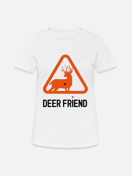 Deer friend - Frauen T-Shirt atmungsaktiv - Weiß