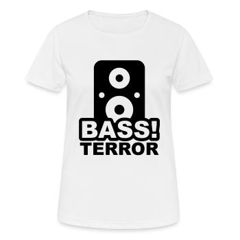 bass_terror - Women's Breathable T-Shirt - white - Front - AI Model Female 172 dark (172cm)