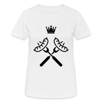 Le roi de la saucisse - T-shirt respirant Femme - blanc - Devant - AI Model Female 172 dark (172cm)
