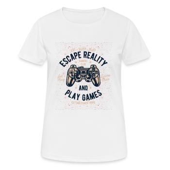 Escape Reality - Women's Breathable T-Shirt - white - Front - AI Model Female 172 dark (172cm)