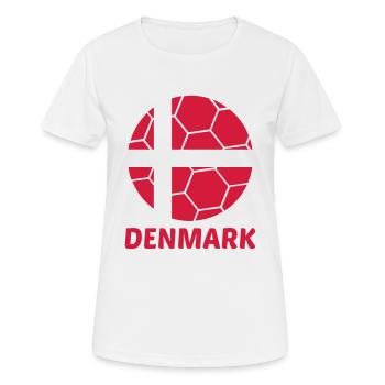 Danemark ballon drapeau danois football danois fan - T-shirt respirant Femme - blanc - Devant - AI Model Female 172 dark (172cm)