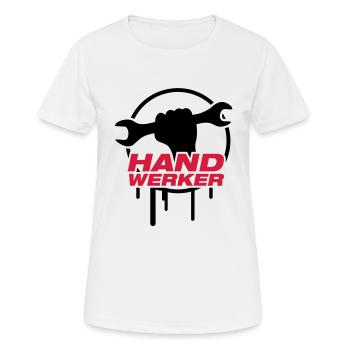 handwerker_logo_f2 - Frauen T-Shirt atmungsaktiv - Weiß - Vorne - AI Model Female 172 dark (172cm)