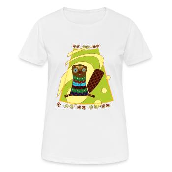 beaver - Women's Breathable T-Shirt - white - Front - AI Model Female 172 dark (172cm)