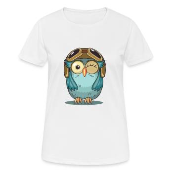 Flieger - Frauen T-Shirt atmungsaktiv - Weiß - Vorne - AI Model Female 172 dark (172cm)