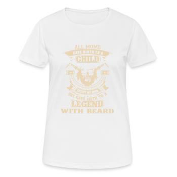 Legend with Beard - T-shirt respirant Femme - blanc - Devant - AI Model Female 172 dark (172cm)