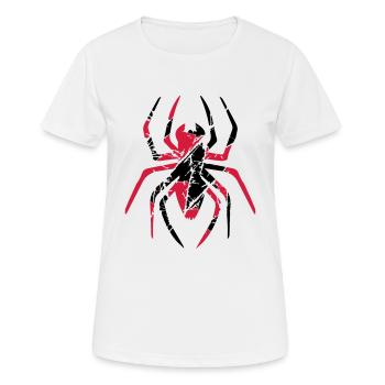 red scratch cracks spider logo design disgusting horror - Women's Breathable T-Shirt - white - Front - AI Model Female 172 dark (172cm)