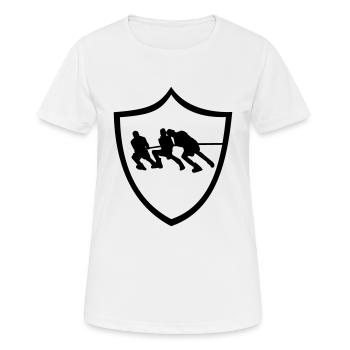 Tug of war, Tauziehverein, Club, Team, dew, rope - Women's Breathable T-Shirt - white - Front - AI Model Female 172 dark (172cm)