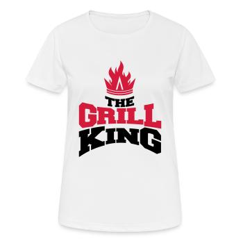 le roi du barbecue - T-shirt respirant Femme - blanc - Devant - AI Model Female 172 dark (172cm)