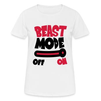 Beast Mode On - Women's Breathable T-Shirt - white - Front - AI Model Female 172 dark (172cm)