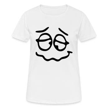 Funny Face, Cartoon Face, Trickfilm, - Frauen T-Shirt atmungsaktiv - Weiß - Vorne - AI Model Female 172 dark (172cm)