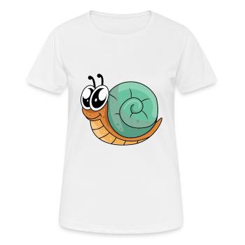 petit escargot - T-shirt respirant Femme - blanc - Devant - AI Model Female 172 dark (172cm)