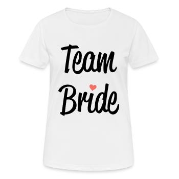Team Bride - Frauen T-Shirt atmungsaktiv - Weiß - Vorne - AI Model Female 172 dark (172cm)