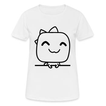 text leer fläche schreiben t-rex rex fleischfresse - Frauen T-Shirt atmungsaktiv - Weiß - Vorne - AI Model Female 172 dark (172cm)