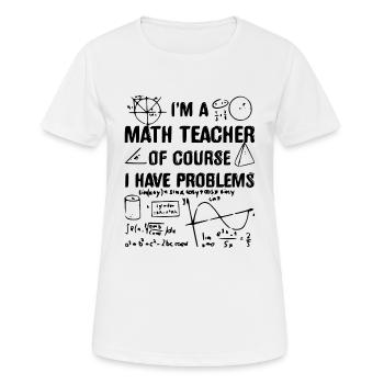 Mathe - Frauen T-Shirt atmungsaktiv - Weiß - Vorne - AI Model Female 172 dark (172cm)