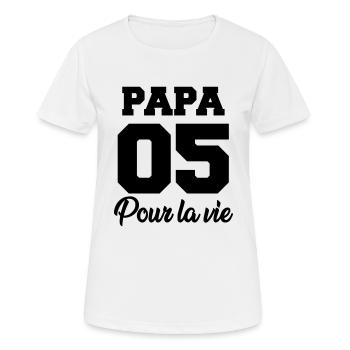 papa 05 pour la vie - Women's Breathable T-Shirt - white - Front - AI Model Female 172 dark (172cm)