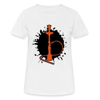 shisha splat - Frauen T-Shirt atmungsaktiv - Weiß - Vorne - AI Model Female 172 dark (172cm)