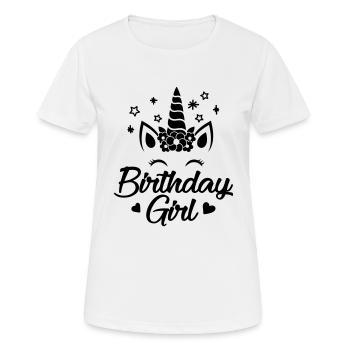 idée cadeau licorne anniversaire de fille licorne - T-shirt respirant Femme - blanc - Devant - AI Model Female 172 dark (172cm)