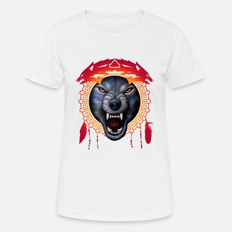 wolf - Women's Breathable T-Shirt - white