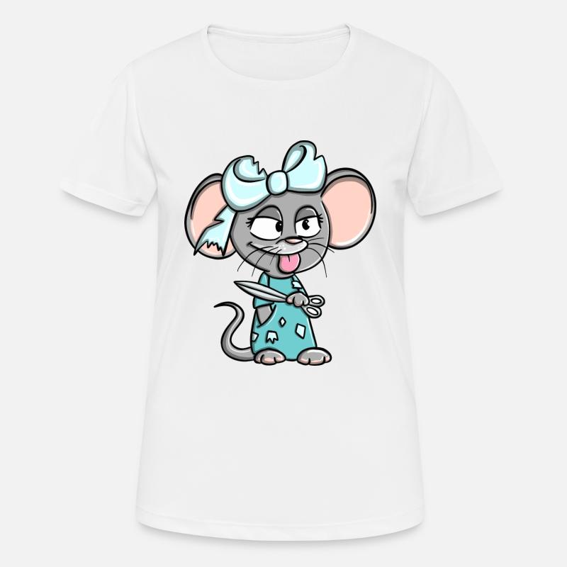 Susi Schnipp Schnapp cheeky mouse design statement - Women's Breathable T-Shirt - white