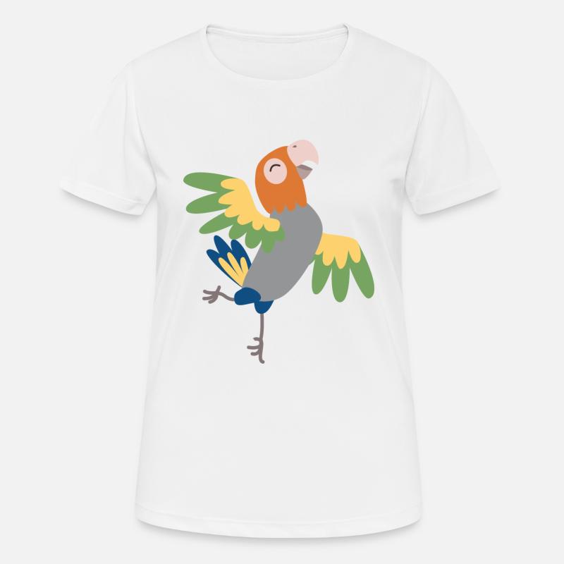 Parrot - Women's Breathable T-Shirt - white