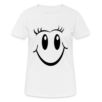 Super Smile - T-shirt respirant Femme - blanc - Devant - AI Model Female 172 dark (172cm)