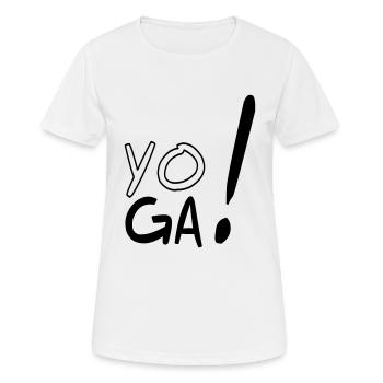 yoga - T-shirt respirant Femme - blanc - Devant - AI Model Female 172 dark (172cm)