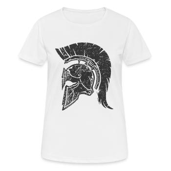 Spartan spartiates Sparta Gladiator Combattants - T-shirt respirant Femme - blanc - Devant - AI Model Female 172 dark (172cm)