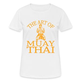 Boxing Fighting Muay Thai - Frauen T-Shirt atmungsaktiv - Weiß - Vorne - AI Model Female 172 dark (172cm)
