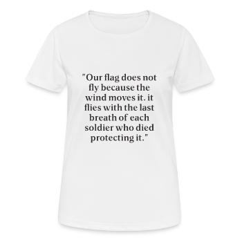 Memorial Day Quotes - Women's Breathable T-Shirt - white - Front - AI Model Female 172 dark (172cm)