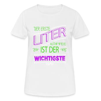 bday tasse verschlafen geburtstagsgeschenkidee - Frauen T-Shirt atmungsaktiv - Weiß - Vorne - AI Model Female 172 dark (172cm)