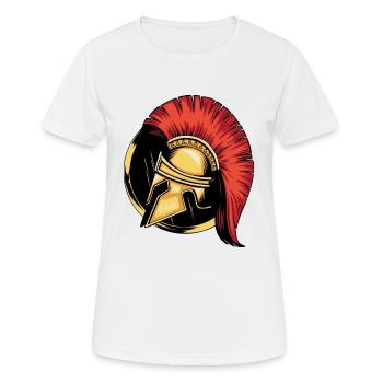 Molon Labe Sparta Casque Spartan Spartacus - T-shirt respirant Femme - blanc - Devant - AI Model Female 172 dark (172cm)