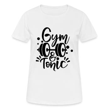 Gym Tonic - Frauen T-Shirt atmungsaktiv - Weiß - Vorne - AI Model Female 172 dark (172cm)